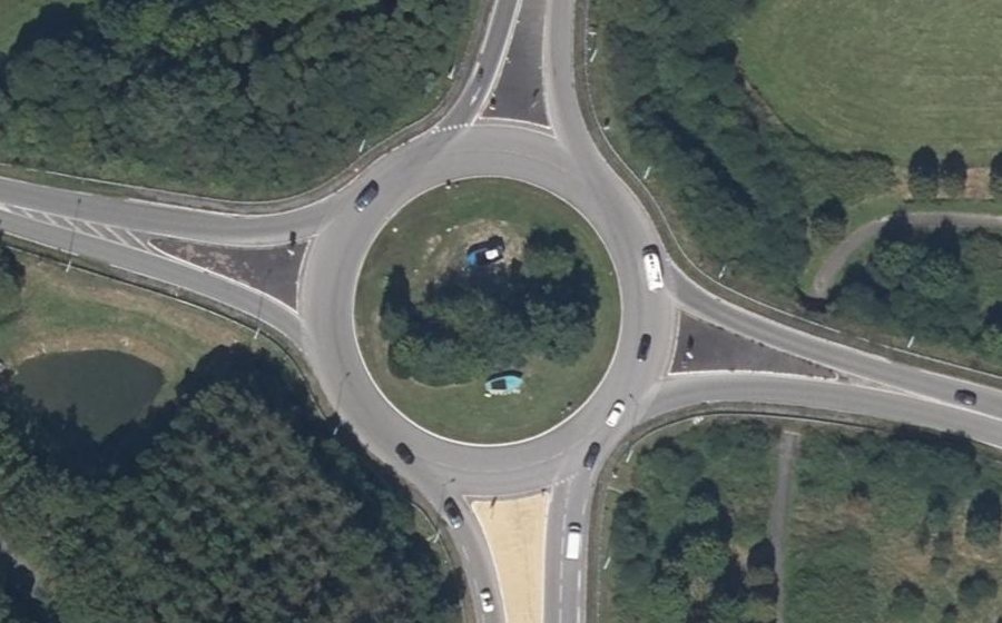Vue aérienne du Rond-Point de Since