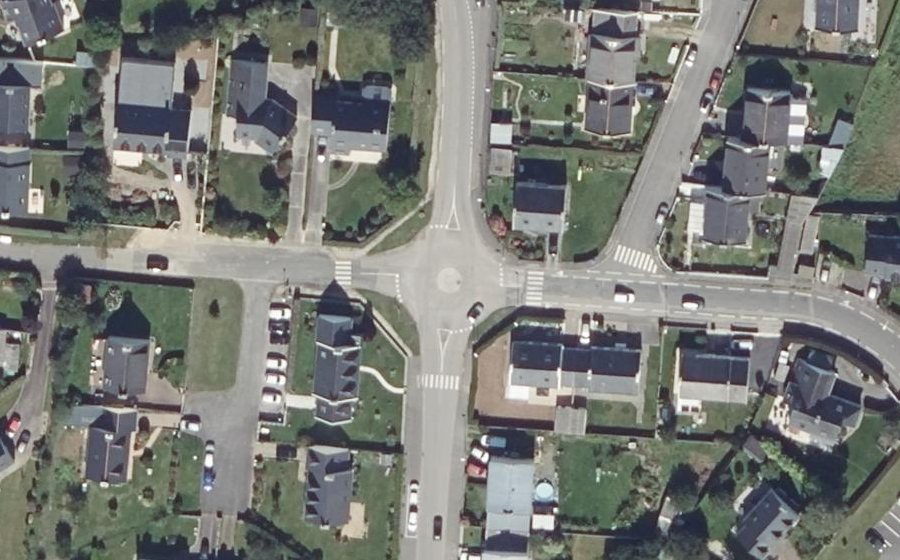 Vue aérienne du Rond-Point de Damprichard