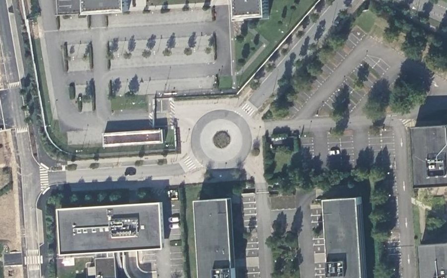 Vue aérienne du Allée d'Emengarde d'Anjou