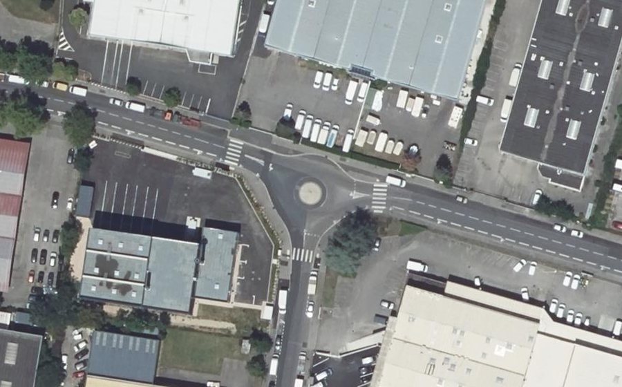 Vue aérienne du Rue André Sentuc