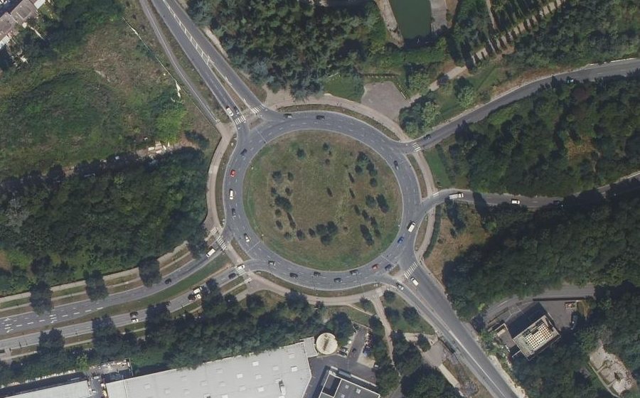 Vue aérienne du Carrefour Jean Monnet