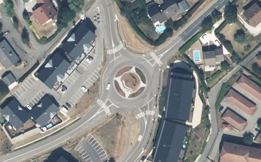 Vue aérienne du Rond-Point de la Vie Borgne