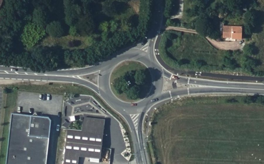 Vue aérienne du Rond-point de la Jalonnière