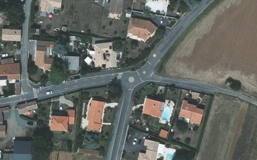 Vue aérienne du Mini-giratoire n°3557229185