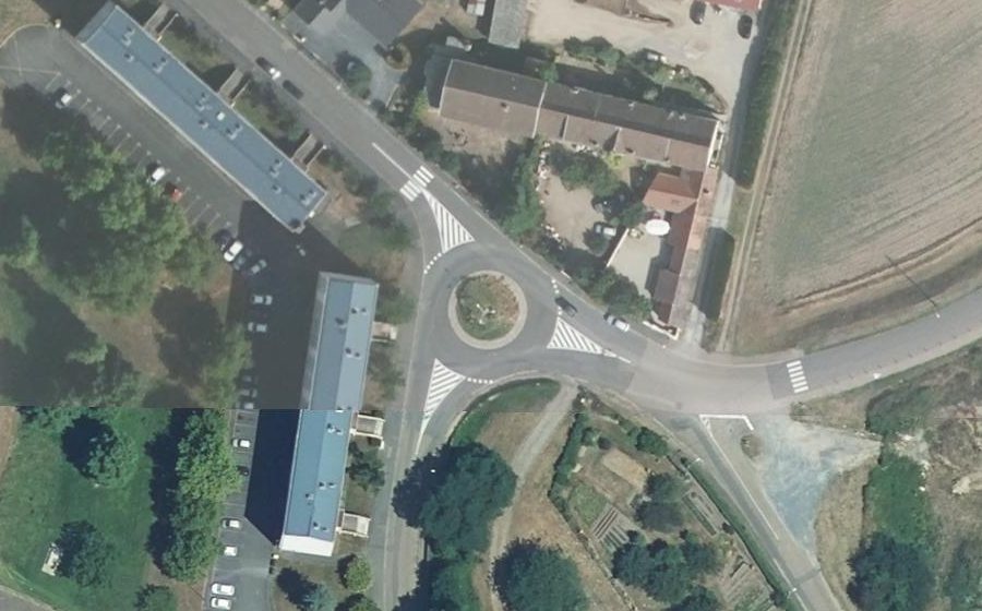 Vue aérienne du Place Félix de Jubécourt