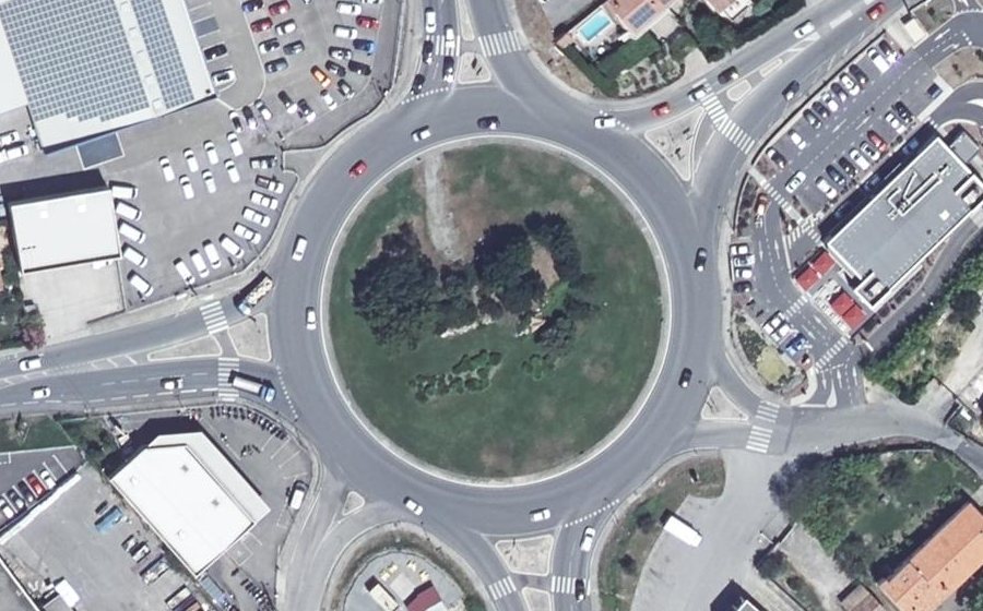 Vue aérienne du Rond-Point de Bagnols-sur-Cèze