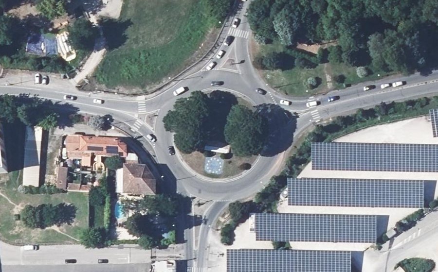 Vue aérienne du Rond-Point Jean Monnet