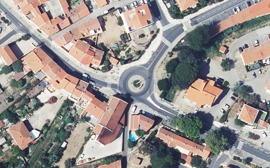 Vue aérienne du Rond-Point des Evadés de France