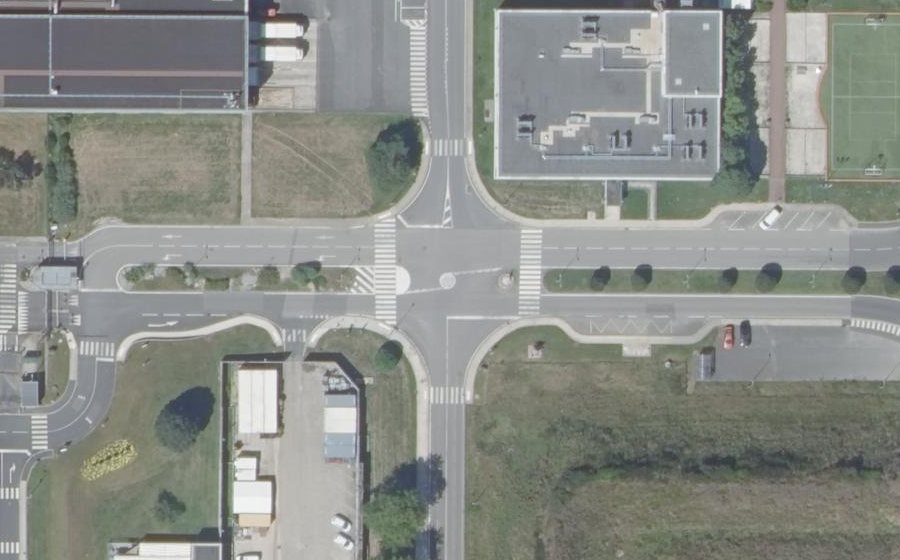 Vue aérienne du Mini-giratoire n°3779995084
