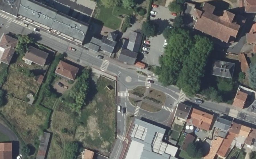 Vue aérienne du Rond-point du Familia
