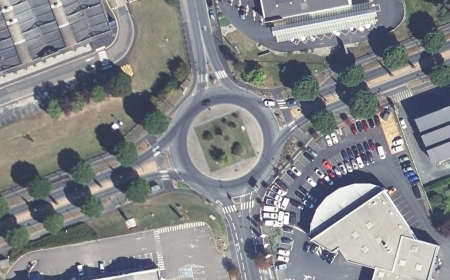 Vue aérienne du Rond-Point André Monteil