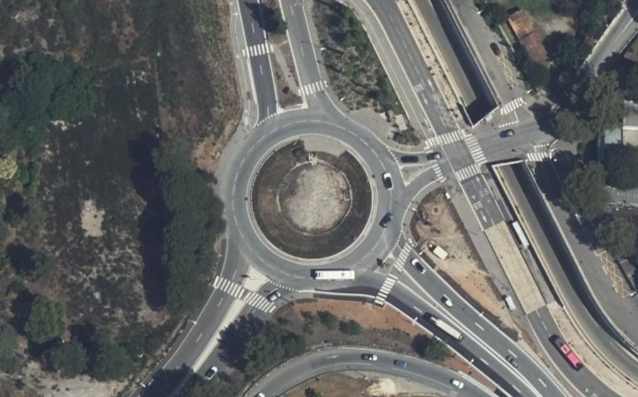 Vue aérienne du Rond-Point des 3 Moulins