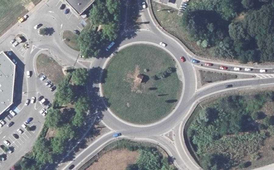 Vue aérienne du Route Nationale