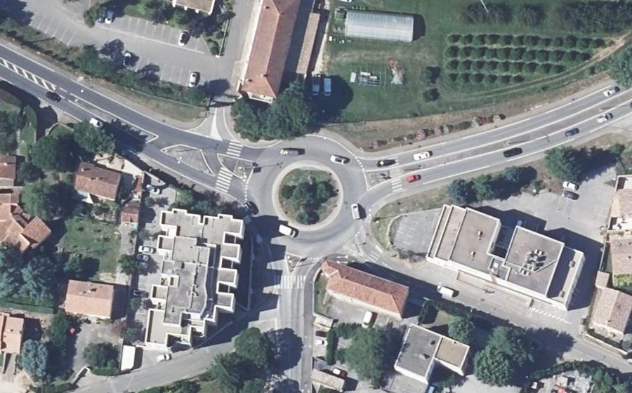 Vue aérienne du Rond-Point des Cévennes