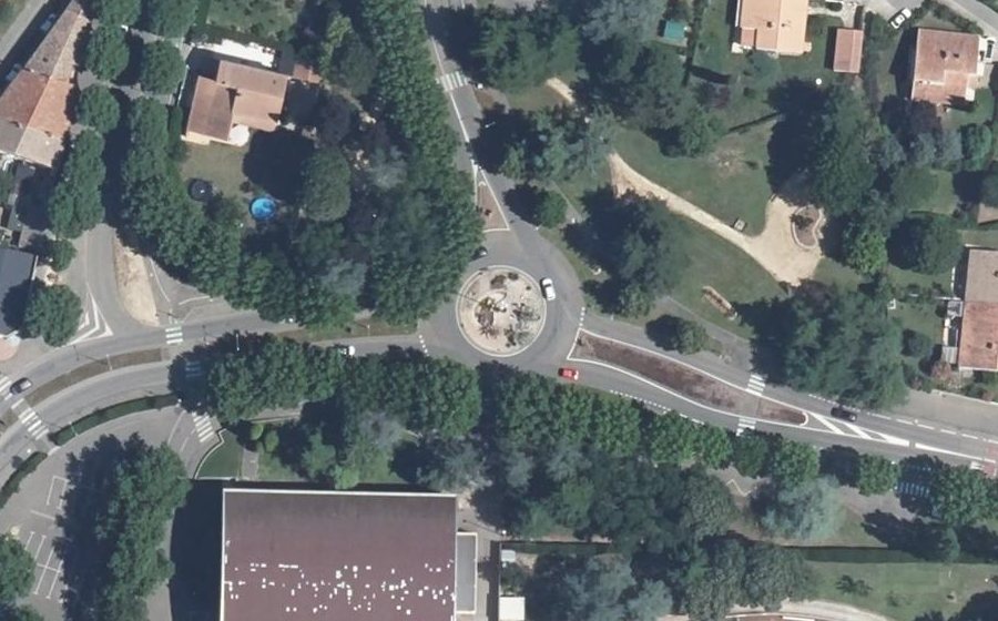 Vue aérienne du Carrefour Pierre Gendrier