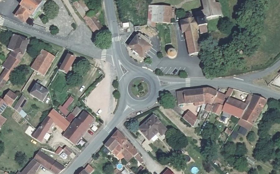 Vue aérienne du Place Aimé Matat