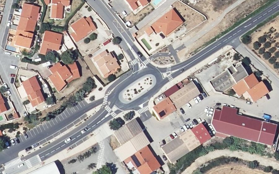 Vue aérienne du Rond-Point Colonel Arnaud Beltrame