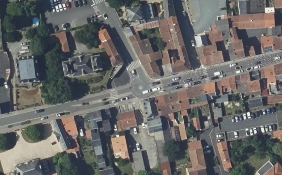 Vue aérienne du Rond-point du Chevalier