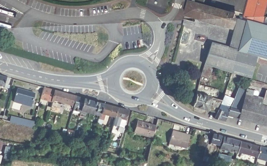 Vue aérienne du Rue de Vire