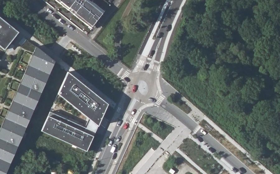 Vue aérienne du Route de Carquefou