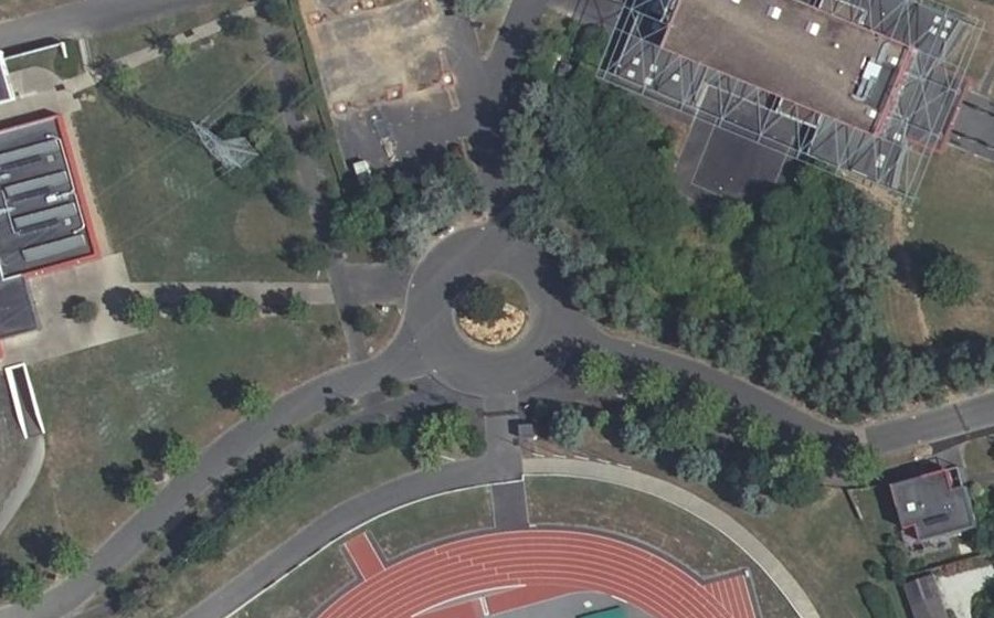 Vue aérienne du Rond-Point René Coulon