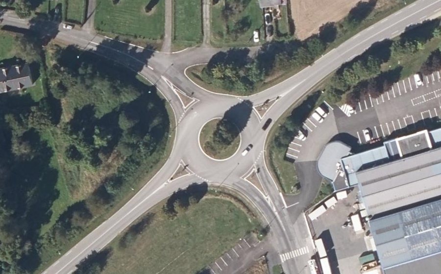 Vue aérienne du Giratoire de la Vigne