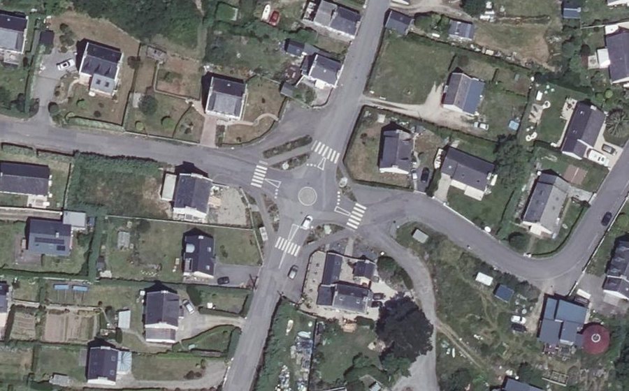 Vue aérienne du Rue de Porscave