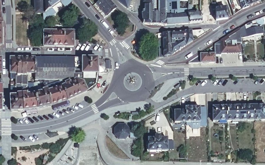 Vue aérienne du Place du Général de Gaulle