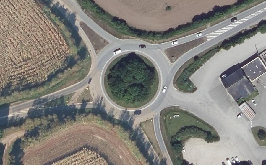 Vue aérienne du Rond-Point de Beg Avel