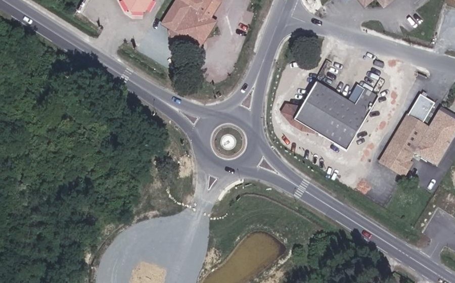 Vue aérienne du Route du Fronsadais