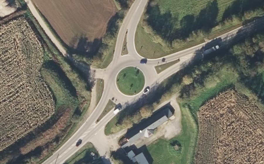 Vue aérienne du Rond-Point de Ty Ruz