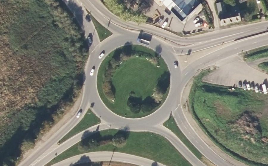 Vue aérienne du Rond-Point de Ty Colo