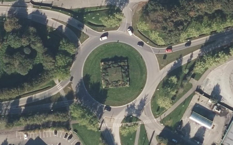 Vue aérienne du Rond-Point de Pontavennec