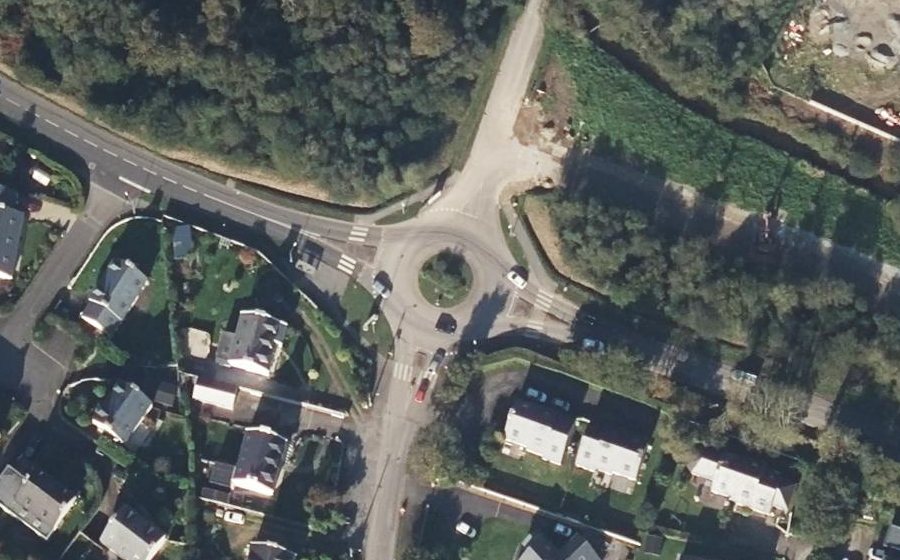 Vue aérienne du Rue de l'Aber