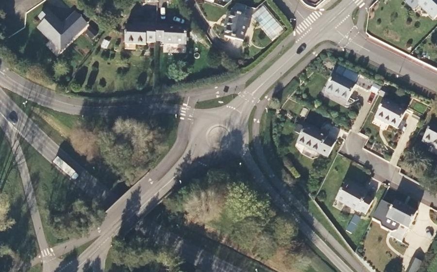Vue aérienne du Boulevard du Ponant
