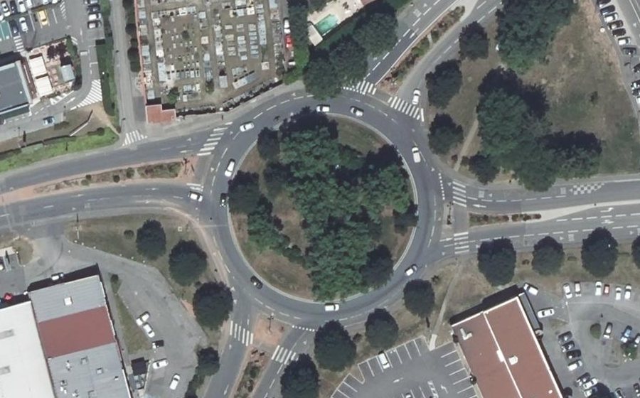 Vue aérienne du Rond-Point Général de Gaulle