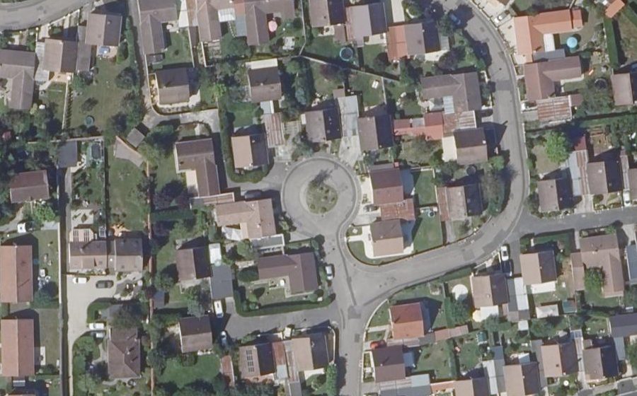 Vue aérienne du Rond-Point de la Croix Jauvin