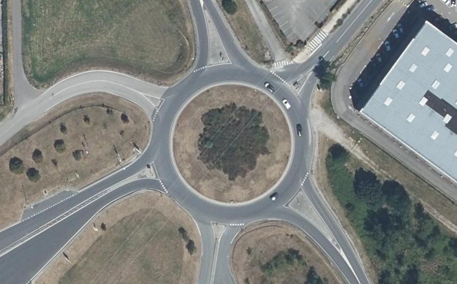 Vue aérienne du Rond-point anonyme n°10565562