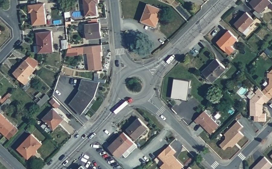 Vue aérienne du Rue des Sables
