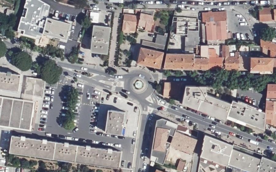 Vue aérienne du Rond-Point de Verdun
