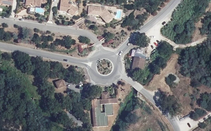 Vue aérienne du Rond-Point de Valcros