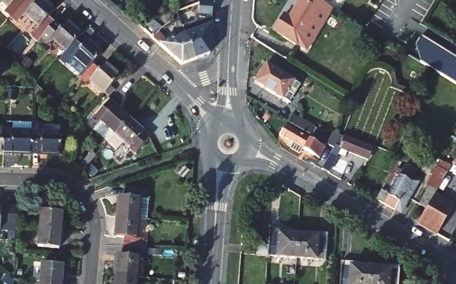 Vue aérienne du Carrefour 4 As