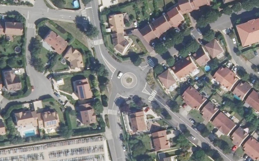 Vue aérienne du Rond-Point des Carreaux