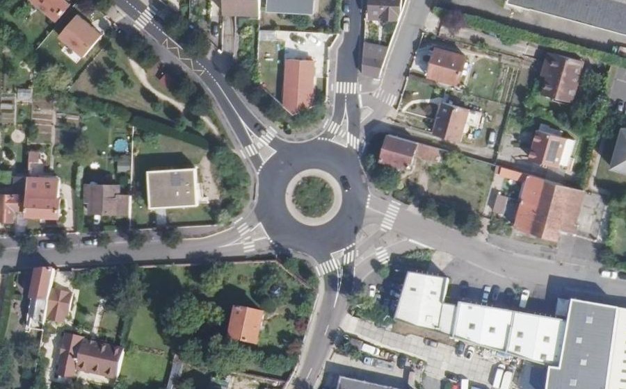 Vue aérienne du Rond-Point de la Noue