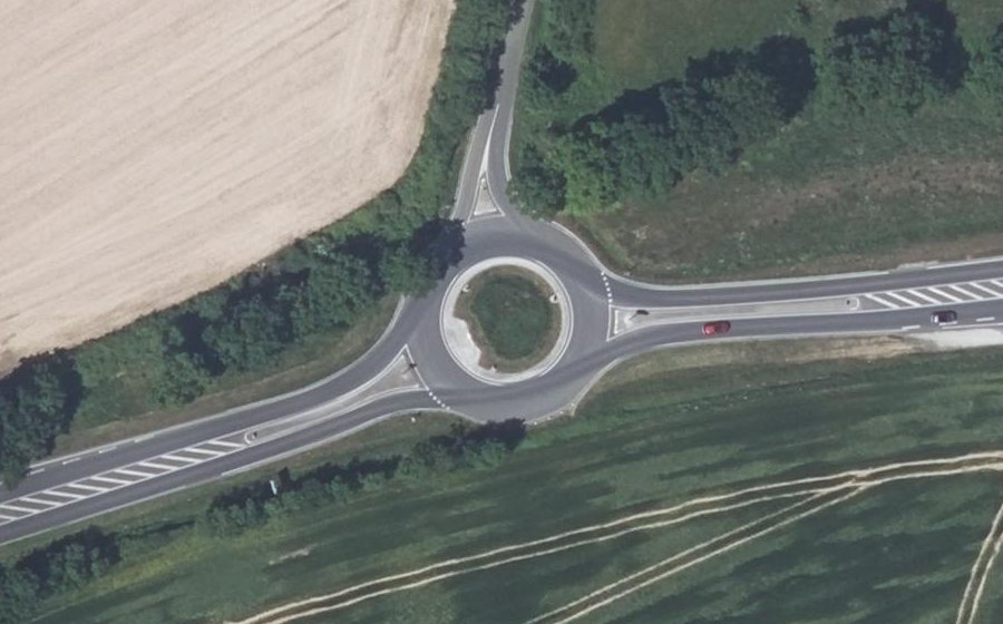 Vue aérienne du Route de Paris à Paimboeuf