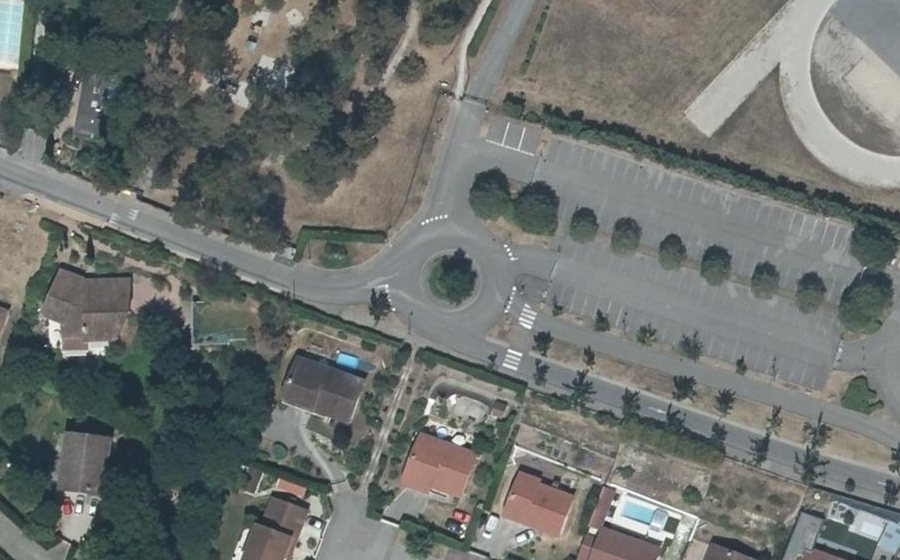 Vue aérienne du Chemin du Stade