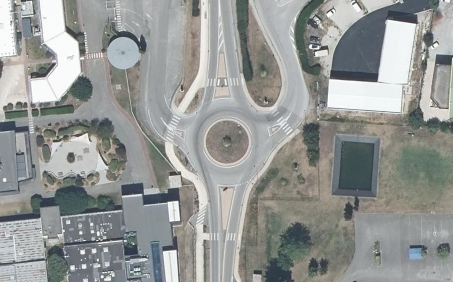 Vue aérienne du Rond-Point de la Plaine