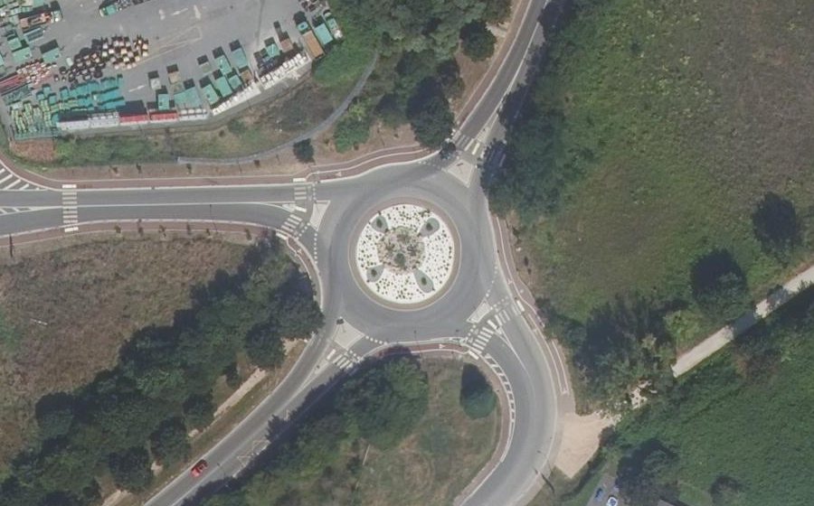 Vue aérienne du Rond-Point Charles de Gaulle