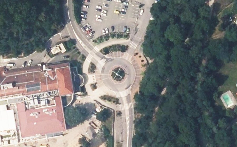 Vue aérienne du Rond-point Pasino Grand