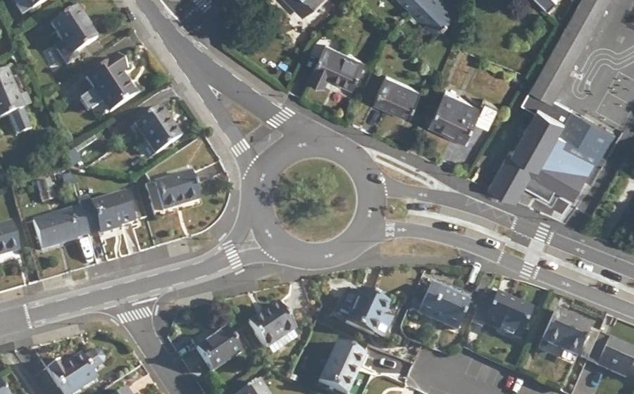 Vue aérienne du Rond-Point des Fauvettes